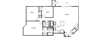3 Bedroom Floor Plan at Fieldpointe Apartments in Frederick, MD
