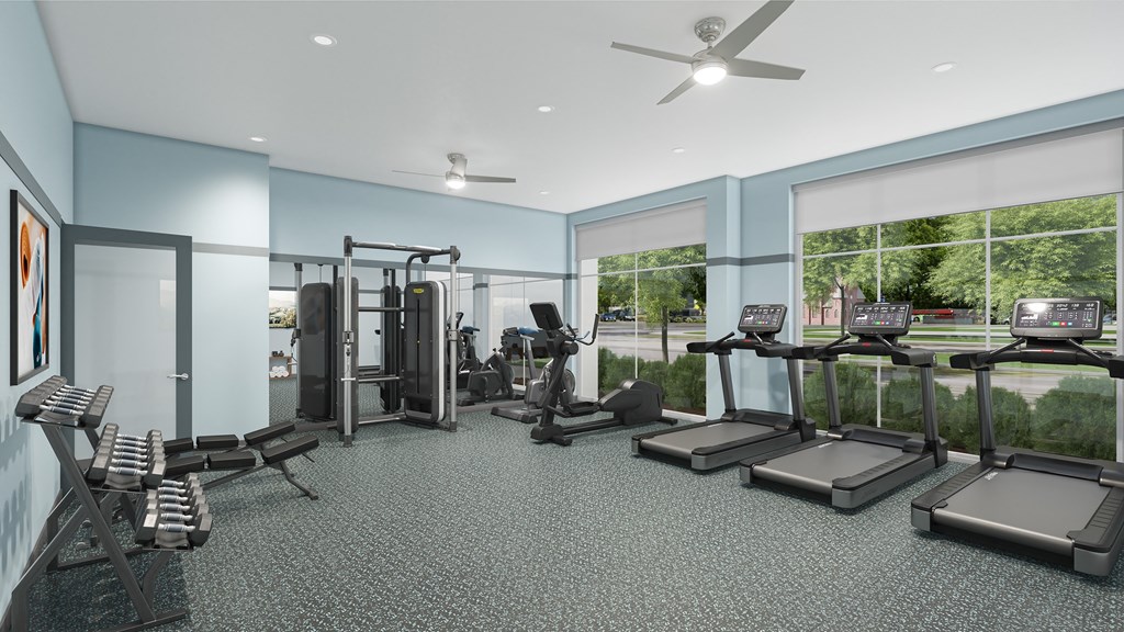 Fitness Center Aspire at Church St Affordable Apartments in Norfolk, VA