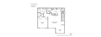 One Bedroom Floor Plan at San Sherri Affordable Apartments in Homestead FL