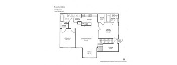 Two Bedroom Floor Plan at San Sherri Affordable Apartments in Homestead FL