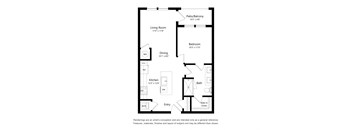 One Bedroom with 667 Sq. Ft. at The Foundry Luxury Apartments in Tampa FL