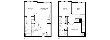 Three Bedroom Floor Plan at Grady Square Luxury Apartments in Tampa FL
