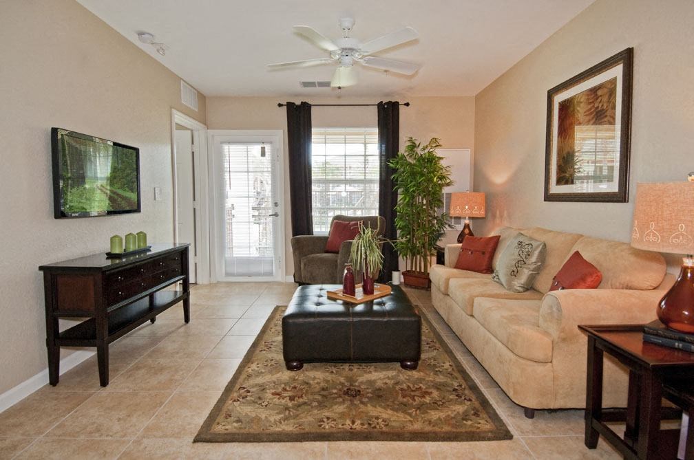Living Room at Grand Reserve Apartments in Zephyrhills, FL