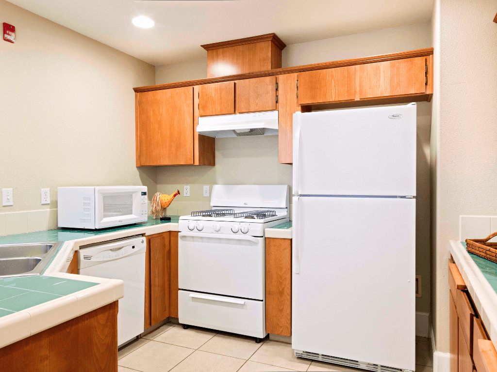 Kitchenette at Harvard Court Affordable Apartments in Lindsay, CA