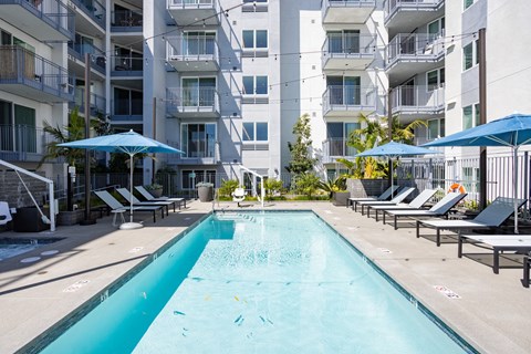 Resort-Style Pool at The Chandler Luxury Apartments in North Hollywood CA