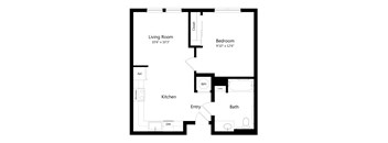 One Bedroom Senior Apartments at Lakeland in Santa Fe Springs, CA