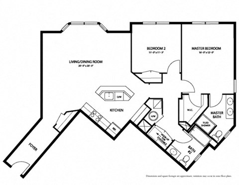 Two Bedroom Apartment at The Kentshire Senior Apartments in Midland NJ