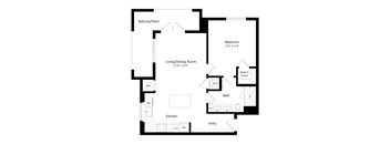 A black and white image of a floor plan for a home.