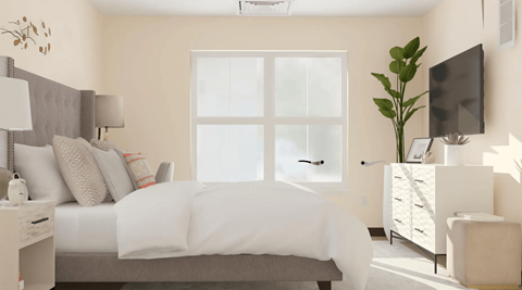 Bedroom Rendering for Wharfside Commons Renovations Affordable Apartments in Middletown CT