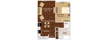 One-Bedroom Apartment at Meadow Green Senior Apartments  in Toms River NJ