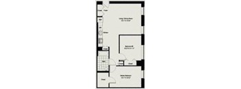 Two Bedroom Floor Plan at Metro 125 Affordable Apartments in NYC