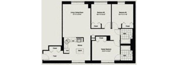 Three Bedrrom Floor Plan at Metro 125 Affordable Apartments in NYC