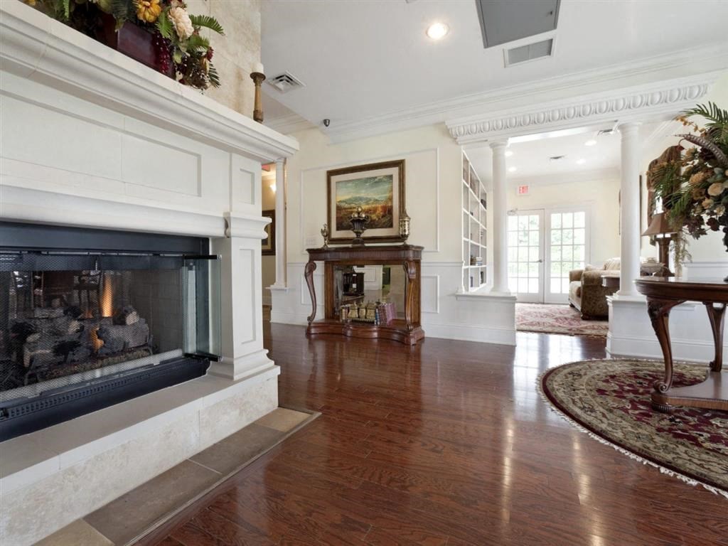 Fireside Seating at Spring Manor Senior Apartments in Poughkeepsie, NY