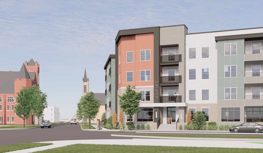 Building Exterior of Aspire at Church St in Norfolk, VA