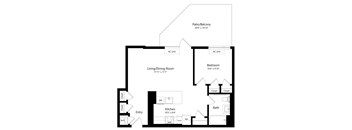 One Bedroom Floor Plan at One East Harlem Luxury Apartments in East Harlem NY