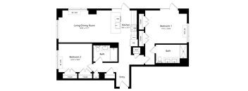 Two Bedroom Apartment at One East Harlem Luxury Apartments in East Harlem NY