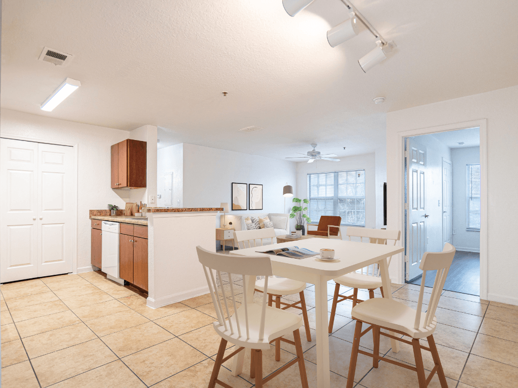 Open Concept Floor Plan with Dining Area at Timber Trace Apartments