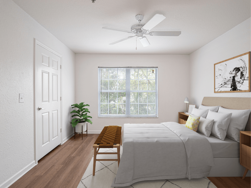 Large Bedroom with Vinyl Wood Floors at Timber Trace Apartments