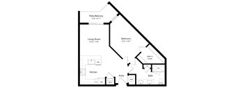 One Bedroom Floor Plan at Parc at White Rock Luxury Apartments in Dallas TX
