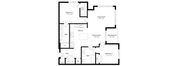 Two Bedroom Floor Plans at Parc at White Rock Luxury Apartments in Dallas TX