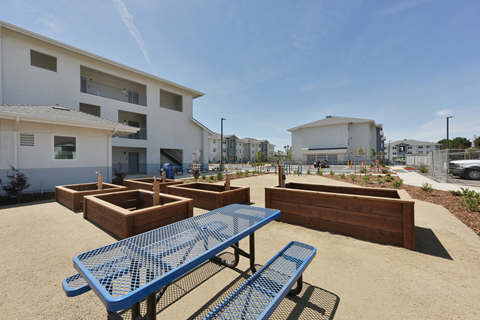Picnic Seating Area at The Retreat Affordable Apartments in Merced CA