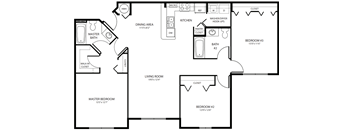 Three Bedroom Floor Plan at Summer Lakes Affordable Apartments in Naples, Florida