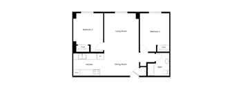 Two Bedroom Senior Apartment at Sycamore Senior in Oxnard CA