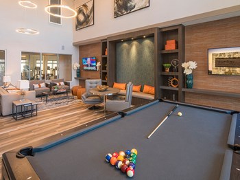 Club Room with Billiards at Parc at White Rock Luxury Apartments in Dallas TX - Photo Gallery 2