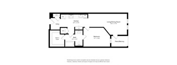 One Bedroom Floor Plan at The Huntington Luxury Apartments in Duarte CA