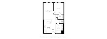 One Bedroom Floor Plan at The Huntington Luxury Apartments in Duarte CA