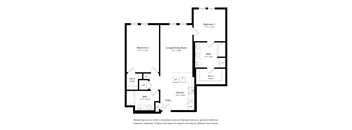 Two Bedroom Floor Plan at The Huntington Luxury Apartments in Duarte CA