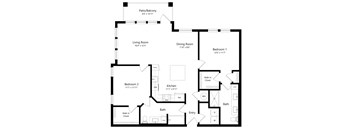 Two Bedroom Floor Plan at The Morgan Luxury Apartments in Orlando FL