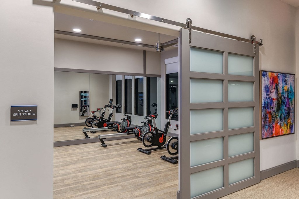 Yoga and Spin Studio at The Exchange Luxury Apartments in St. Petersburg, FL