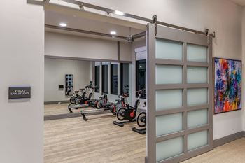 Yoga and Spin Studio at The Exchange :uxury Apartments in St. Petersburg FL