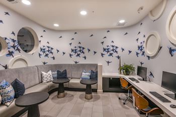 Business Center at The Exchange Luxury Apartments in St. Petersburg, FL