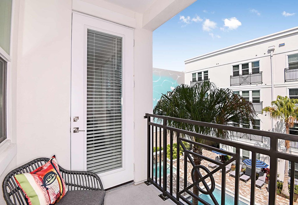 Private balcony at The Foundry Luxury Apartments in Tampa FL