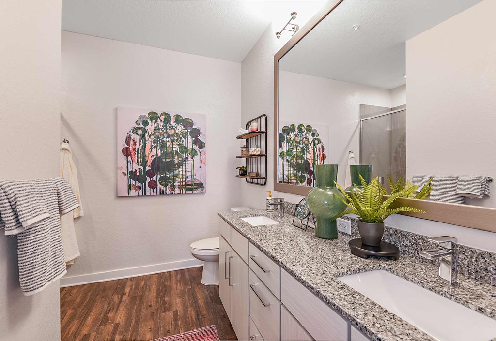 Bathroom at The Foundry Luxury Apartments in Tampa FL