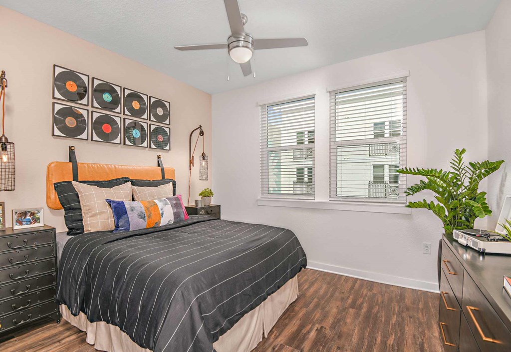 Bedroom at The Foundry Luxury Apartments in Tampa FL