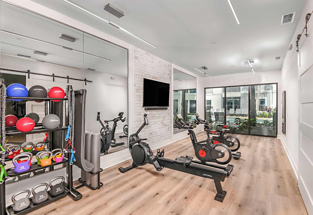 Yoga and Spin Studio at The Foundry Luxury Apartments in Tampa FL