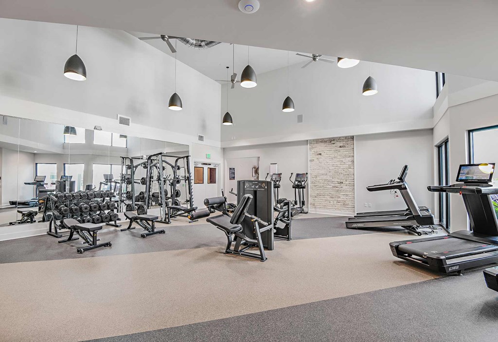24 Hour Fitness Center at The Foundry Luxury Apartments in Tampa FL