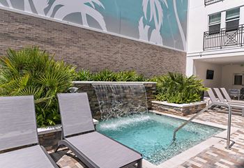 Whirlpool Spa at The Foundry Luxury Apartments in Tampa FL