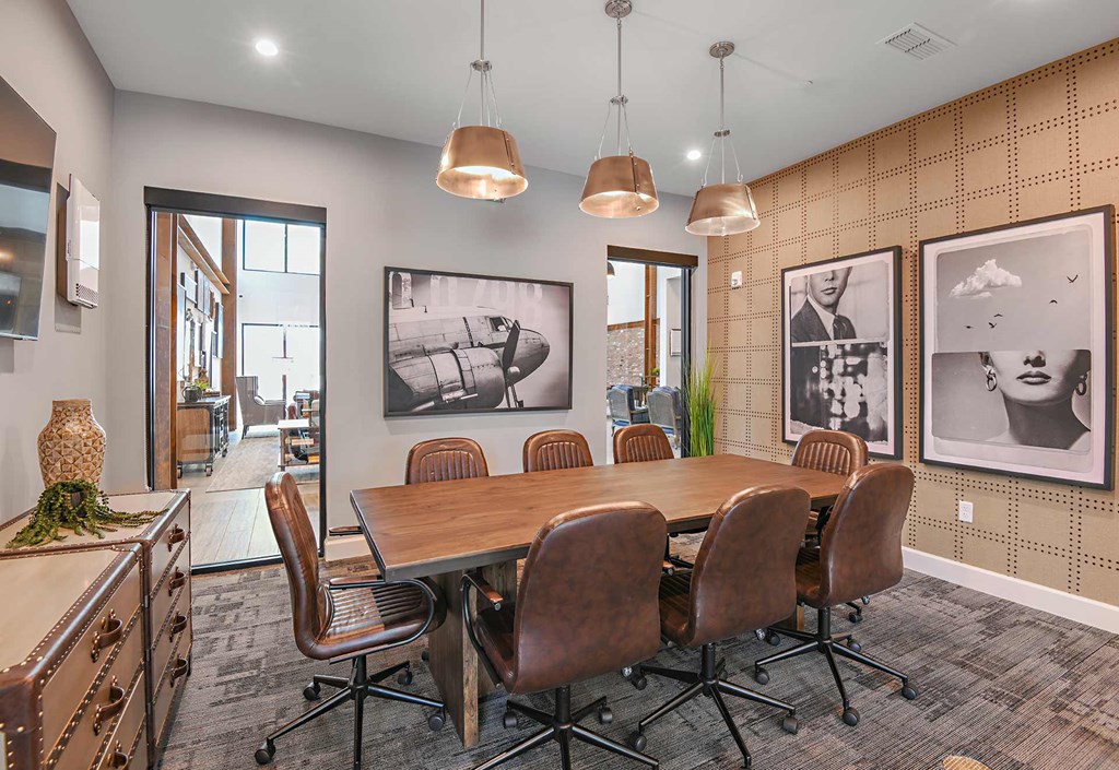 Conference Room at The Foundry Luxury Apartments in Tampa FL