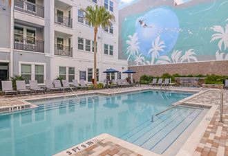 Swimming Pool at The Foundry Luxury Apartments in Tampa FL