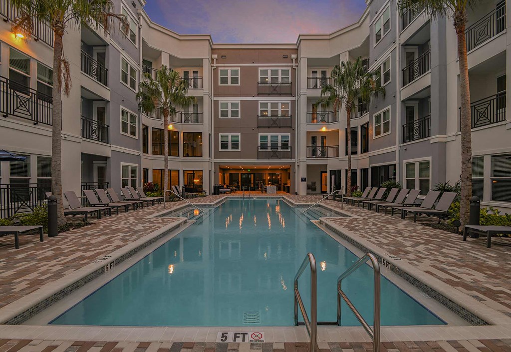 Resort-Style Pool at The Foundry Luxury Apartments in Tampa FL