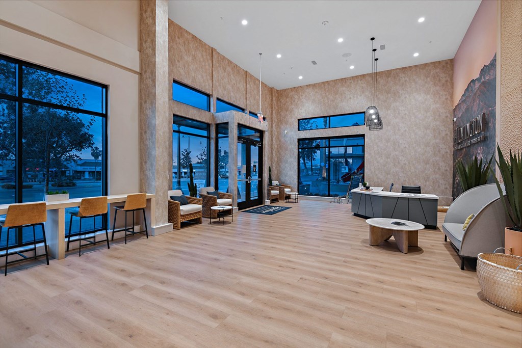 Leasing Lobby at The Huntington Luxury Apartments in Duarte CA