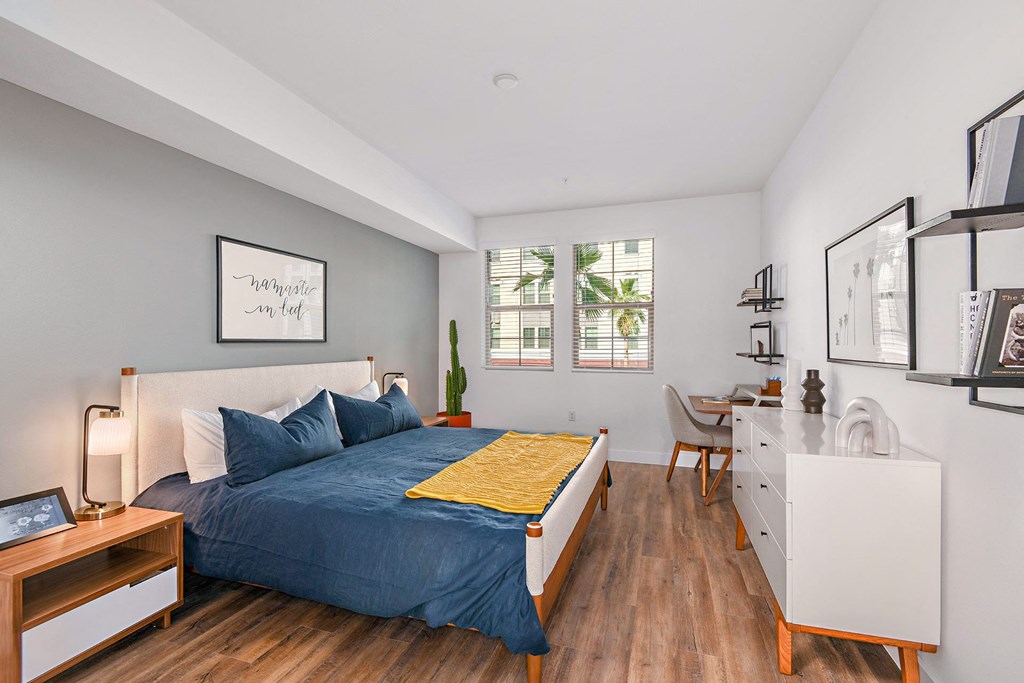 Bedroom at The Huntington Luxury Apartments in Duarte CA