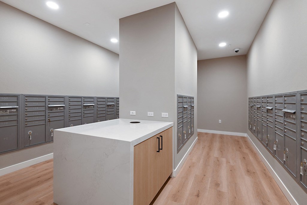 Mail Room at The Huntington Luxury Apartments in Duarte CA