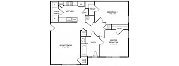 Two-Bedroom Floor Plan at Spring Manor Senior Apartments in Poughkeepsie, NY