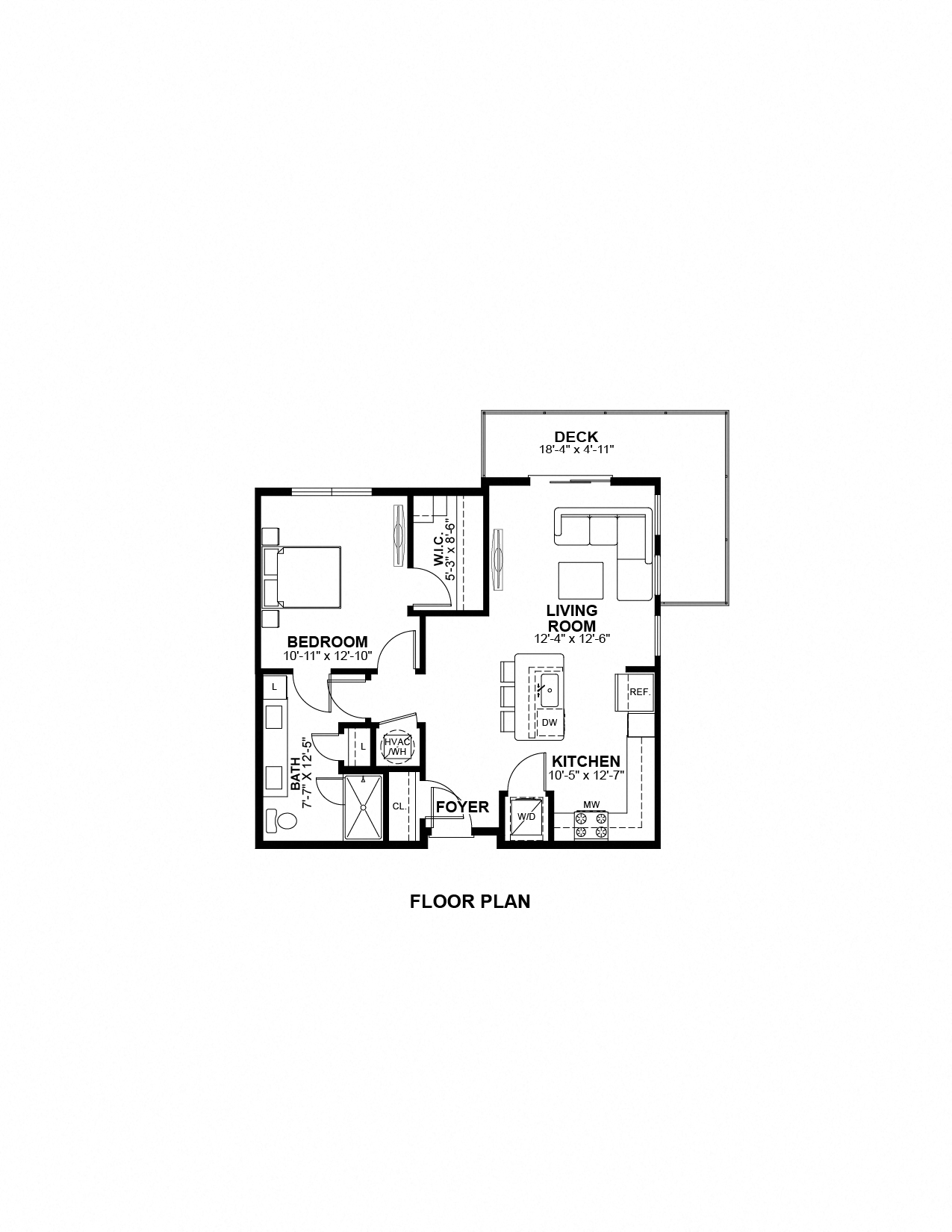 1 Bed 1 Bath Floor Plan | 762 Sq. Ft. at The Prescott Luxury Apartments in Austin, TX
