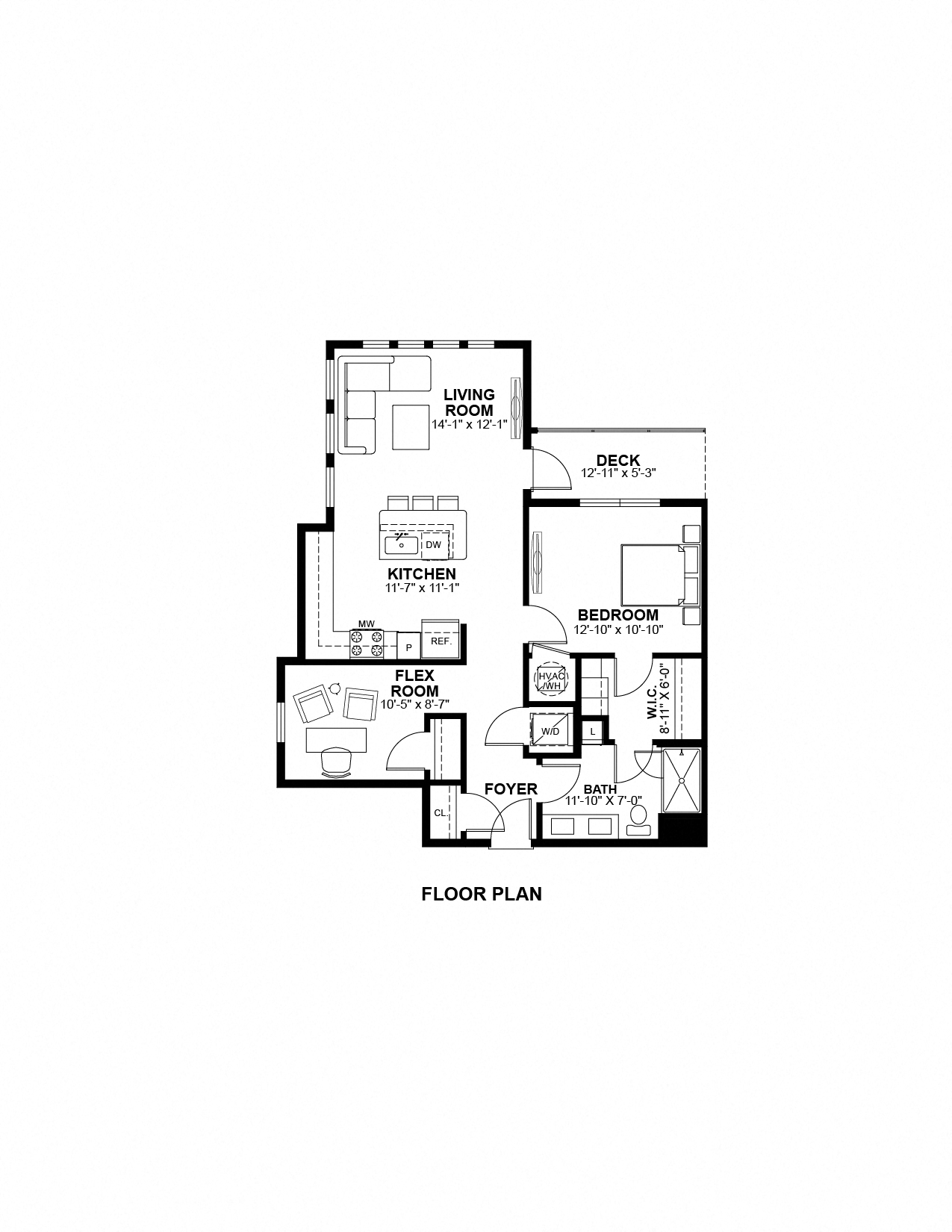 A4 Floor Plan  at The Prescott, Austin, 78745